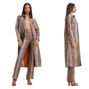 I.AM.GIA Women's XS Niamh faux Snakeskin Trench Coat